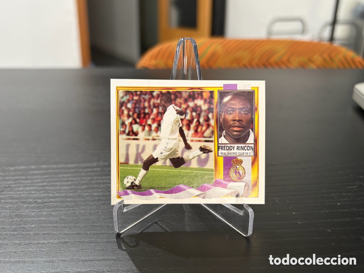 Cromos de f&uacute;tbol: Cromo ediciones este temporada 95-96 Real Madrid CF Freddy Rincon coloca
