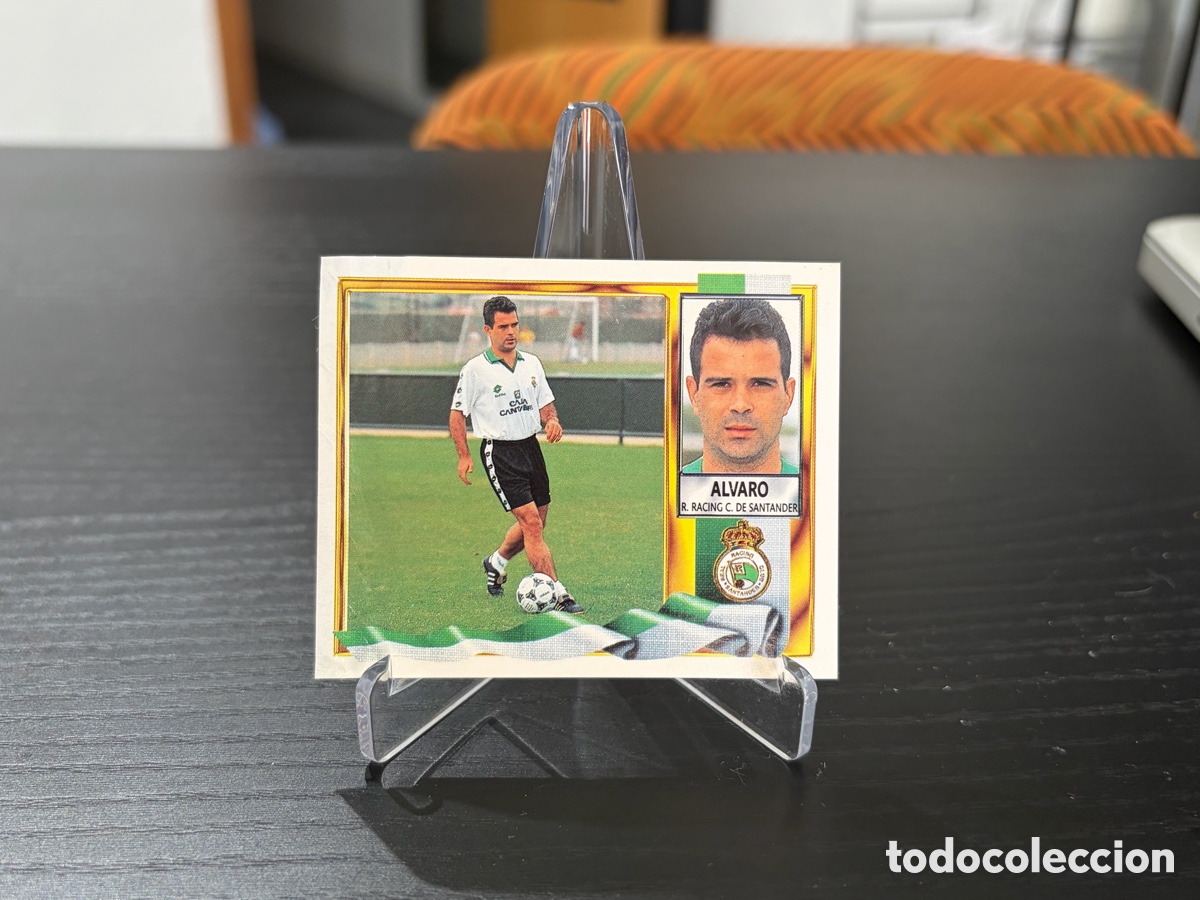 Cromos de f&uacute;tbol: Cromo ediciones este temporada 95-96 Racing Club de Santander Alvaro coloca doble versi&oacute;n