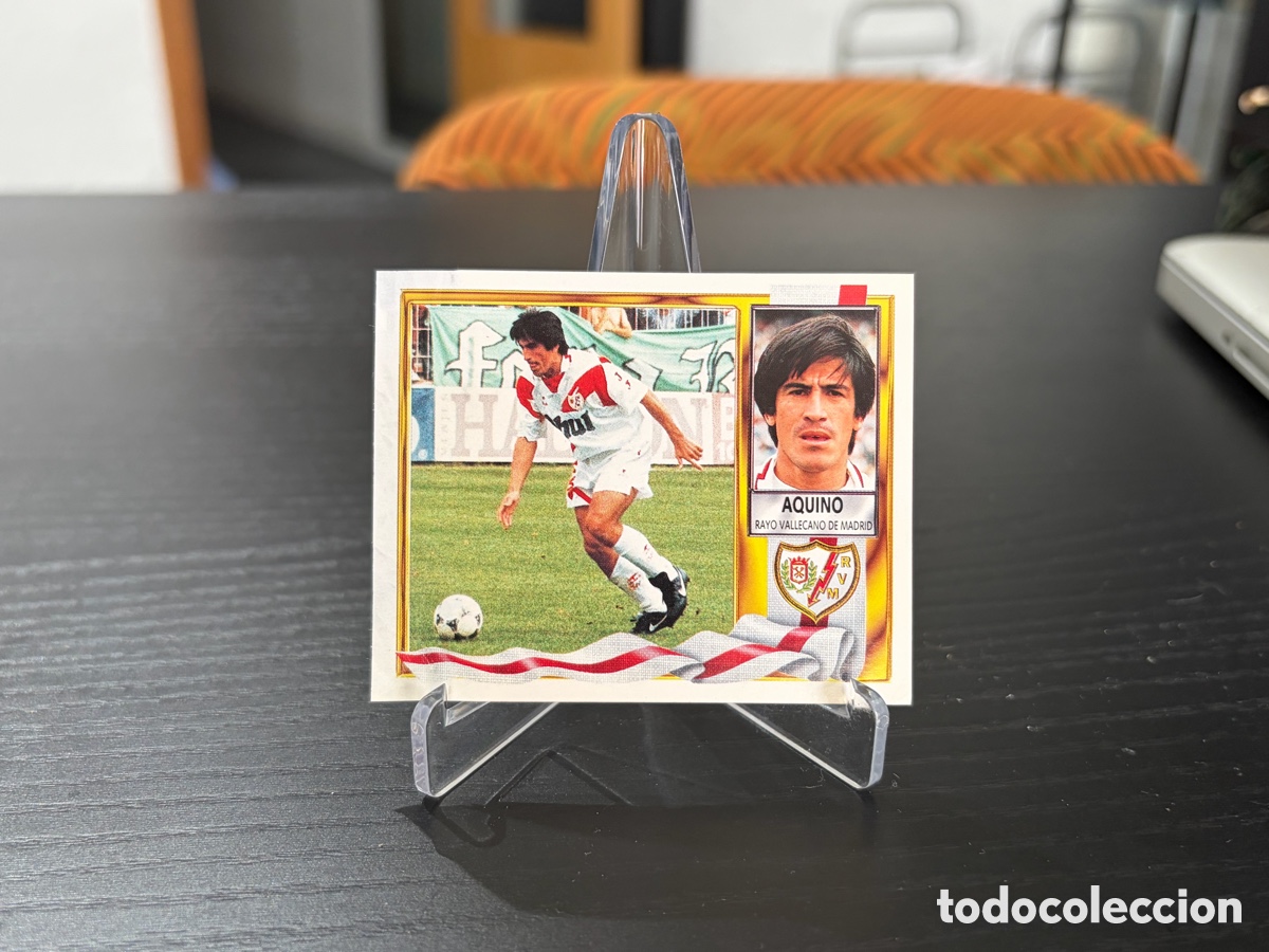 Cromos de f&uacute;tbol: Cromo ediciones este temporada 95-96 Rayo Vallecano Aquino coloca