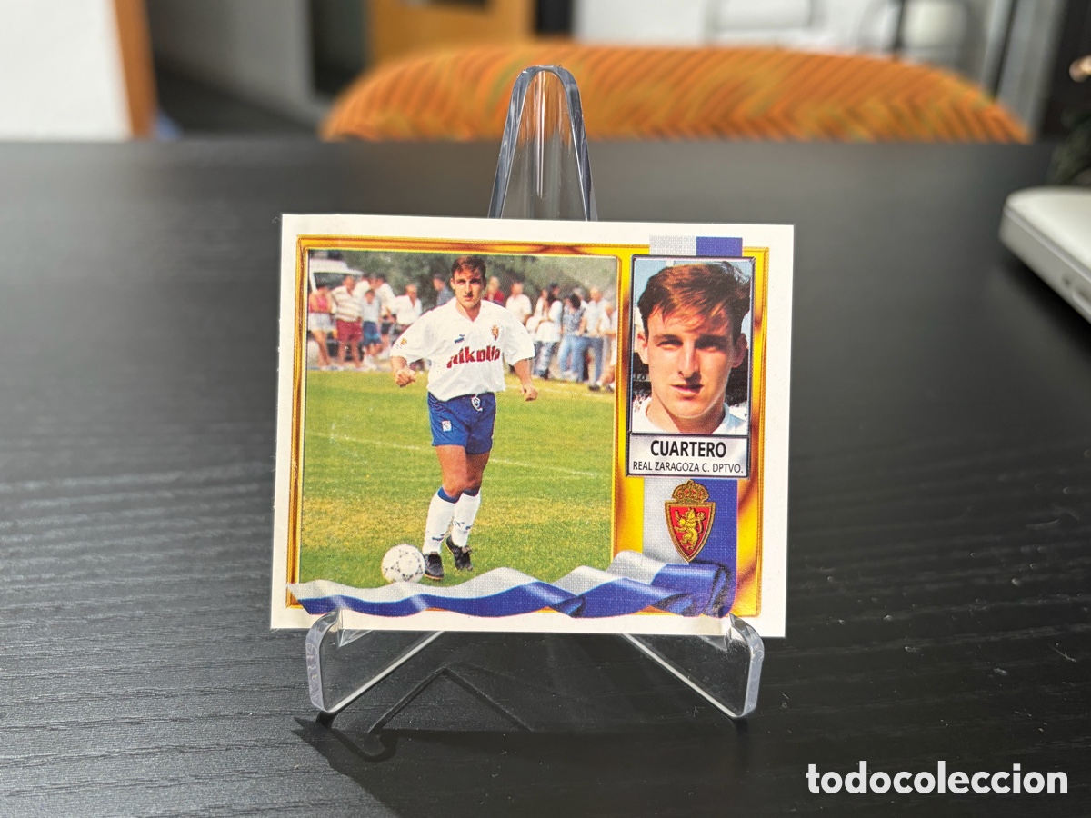 Cromos de f&uacute;tbol: Cromo ediciones este temporada 95-96 Zaragoza Cuartero coloca