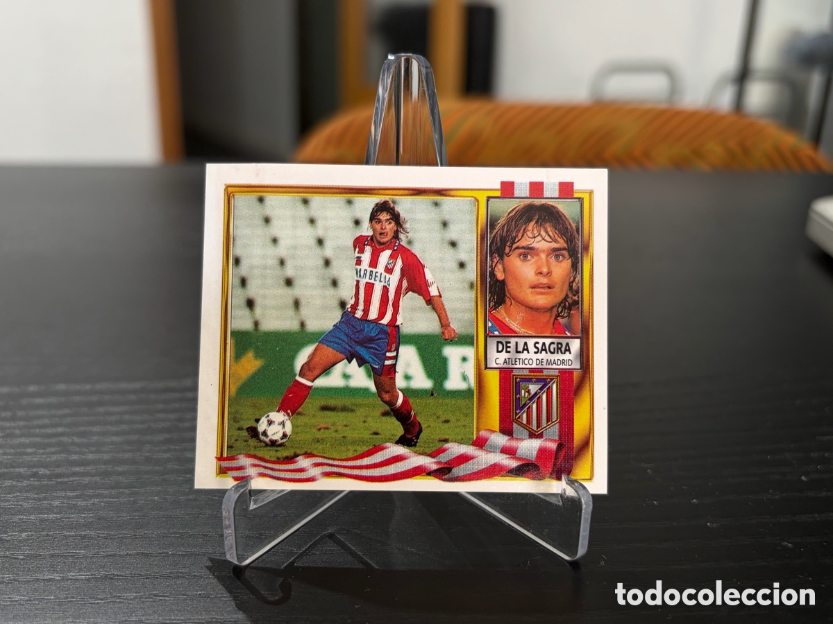 Cromos de f&uacute;tbol: Cromo ediciones este temporada 95-96 Atl&eacute;tico de Madrid De la Sagra coloca
