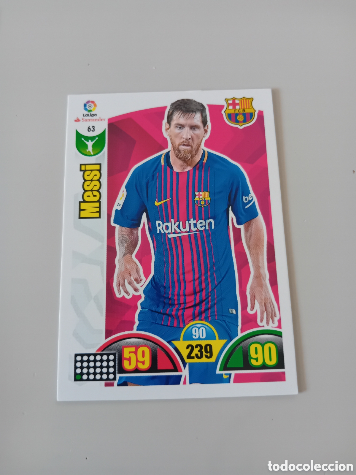 Cromos de f&uacute;tbol: MESSI 63 BARCELONA 2017 2018 17 18 ADRENALYN XL PANINI NUEVO
