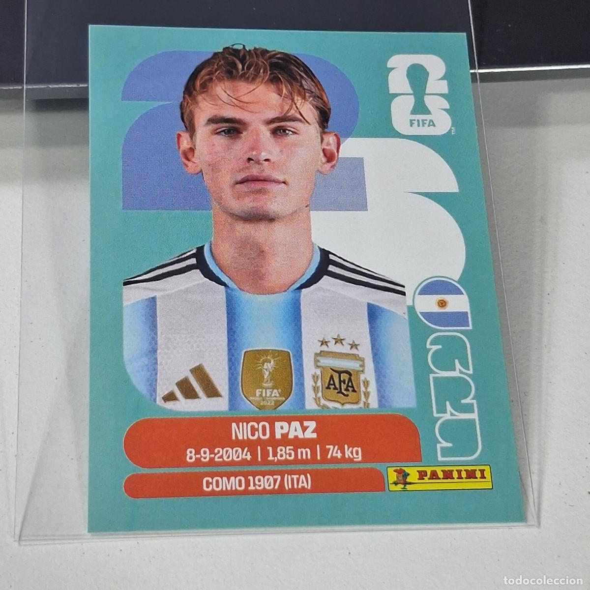 Cartes &agrave; collectionner de Football: B44 ARG14 NICO PAZ 14 ARGENTINA ARG MUNDIAL FIFA WORLD CUP 2026 STICKER PANINI