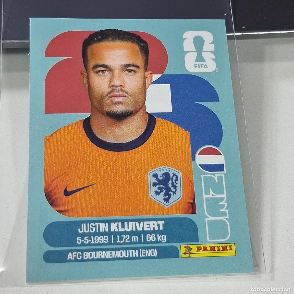 Cromos de f&uacute;tbol: B44 NED16 JUSTIN KLUIVERT 16 PA&Iacute;SES BAJOS HOLANDA NED MUNDIAL FIFA WORLD CUP 2026 STICKER PANINI