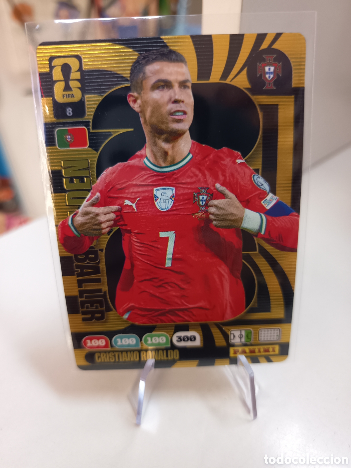 Cromos de f&uacute;tbol: RONALDO 8 GOLDEN BALLER WORLD CUP ADRENALYN 2026