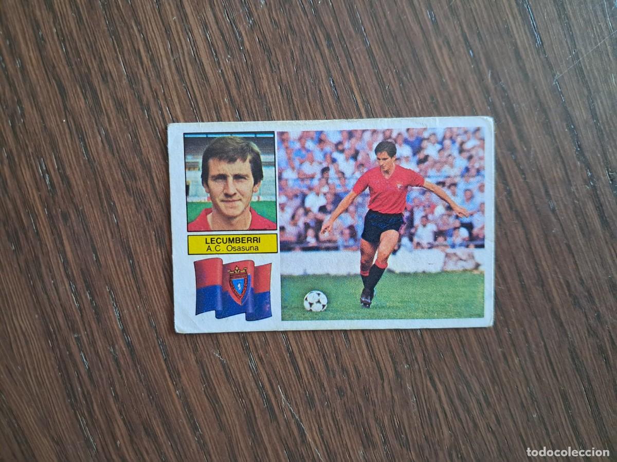 Fu&szlig;ball-Sticker: cromo de futbol, edic. Este, liga 82-83, Lecumberri, A.C. Osasuna. sin pegar.