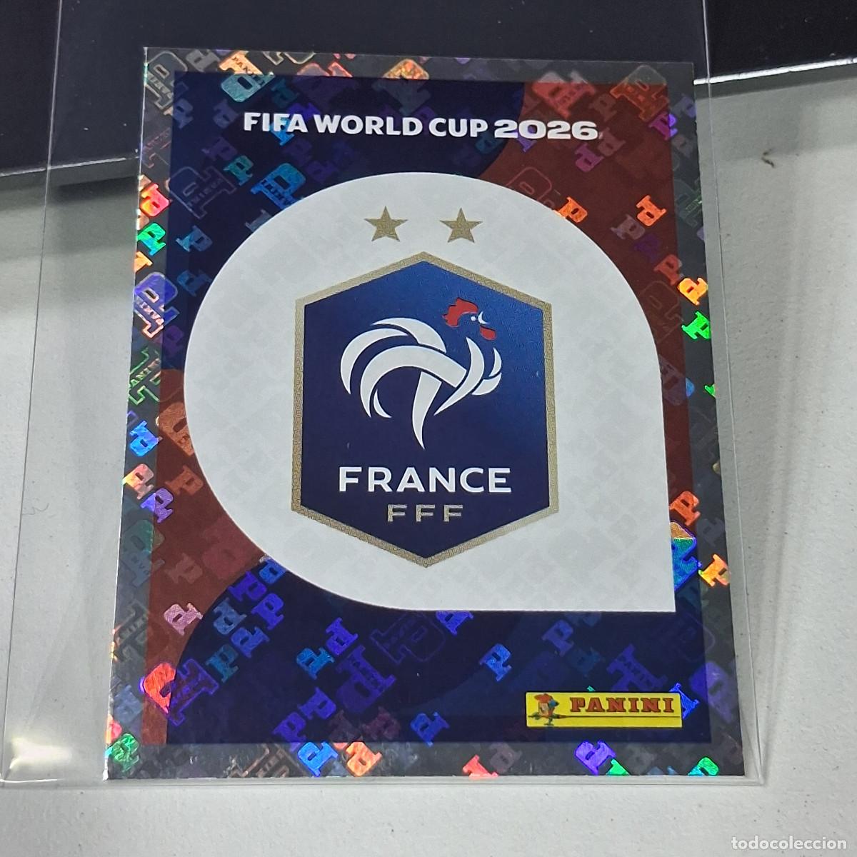 Cromos de f&uacute;tbol: B44 FRA1 EMBLEM ESCUDO 1 FRANCIA FRANCE FRA MUNDIAL FIFA WORLD CUP 2026 STICKER PANINI