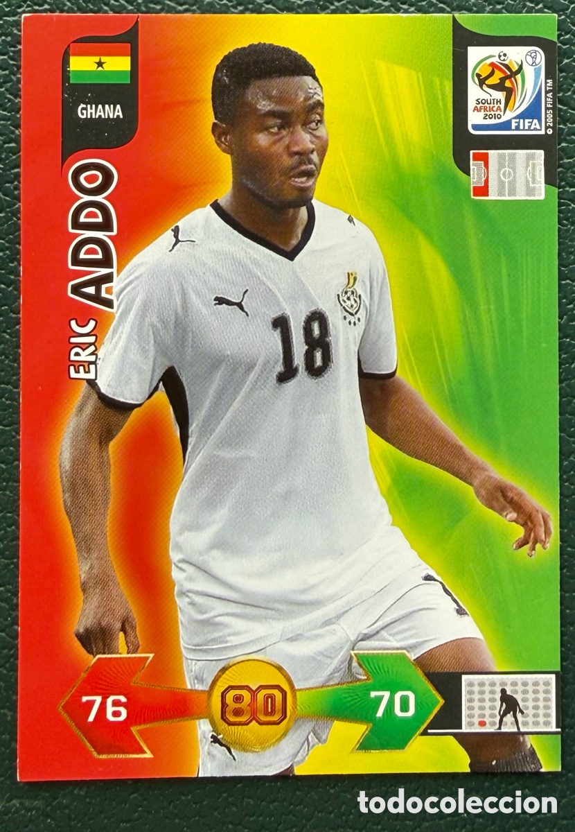 Cromos de f&uacute;tbol: ERIC ADDO GHANA FICHAS ALBUM ADRENALYN XL MUNDIAL SOUTH AFRICA 2010