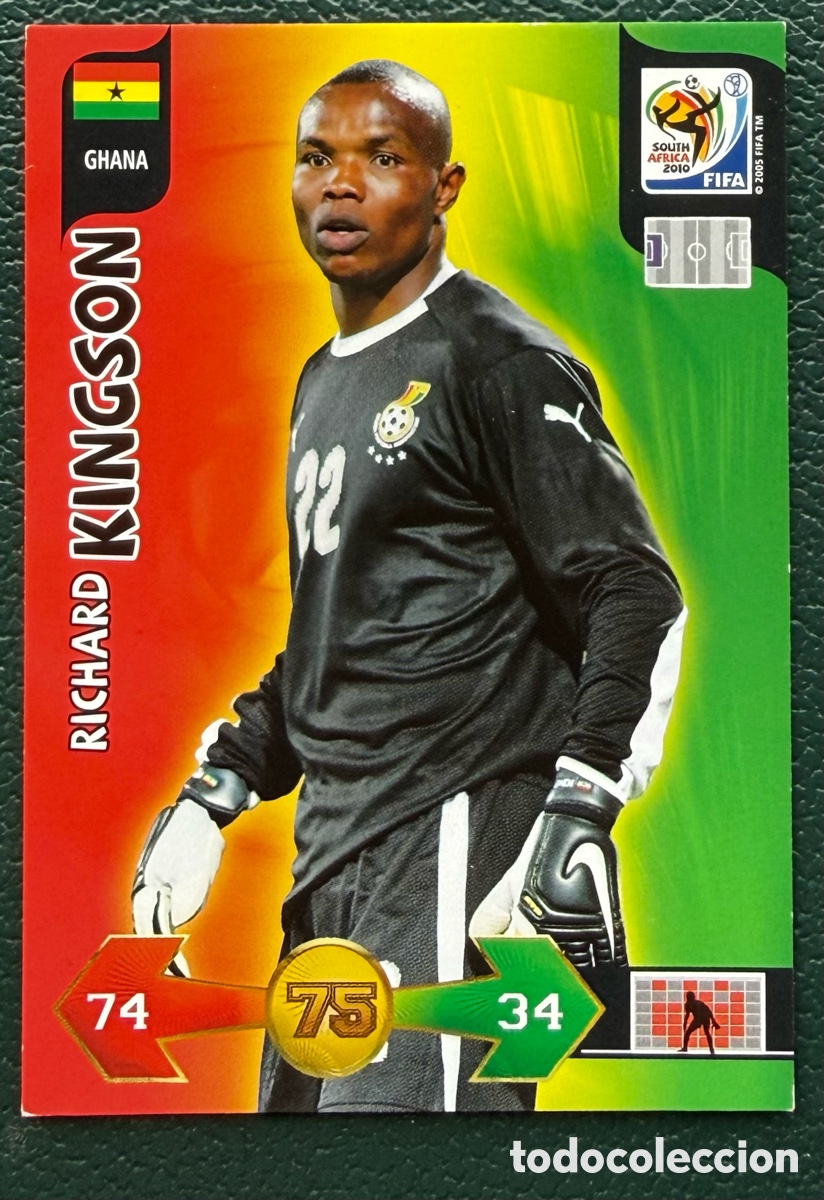 Cromos de f&uacute;tbol: RICHARD KINGSON GHANA FICHAS ALBUM ADRENALYN XL MUNDIAL SOUTH AFRICA 2010