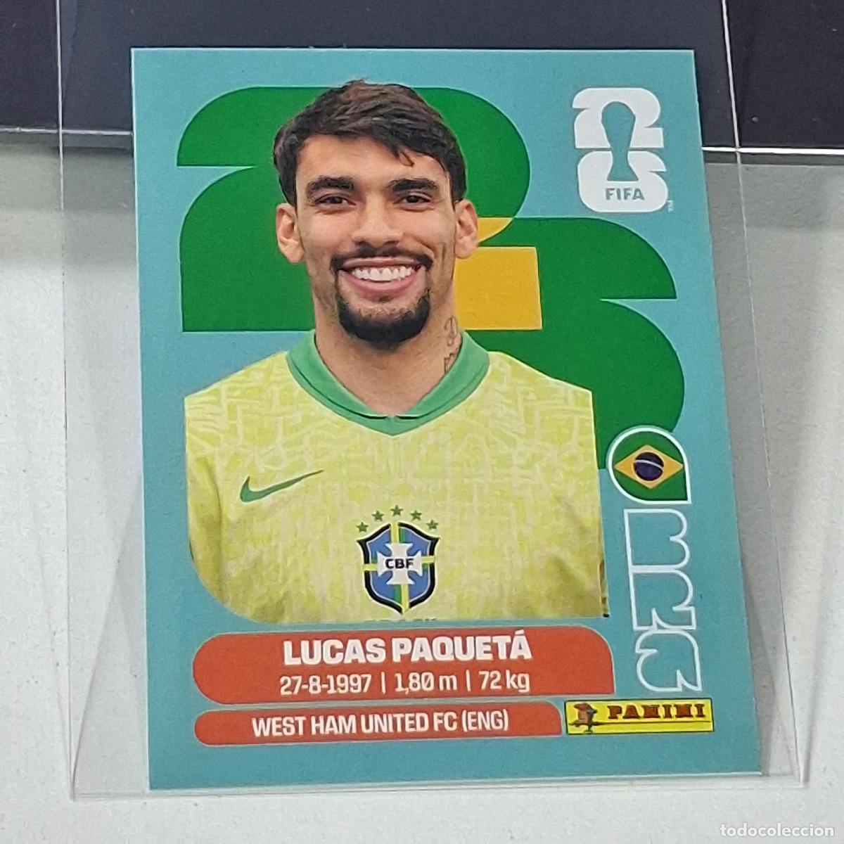 Cromos de f&uacute;tbol: B45 BRA9 LUCAS PAQUET&Aacute; 9 BRAZIL BRASIL BRA MUNDIAL FIFA WORLD CUP 2026 STICKER PANINI