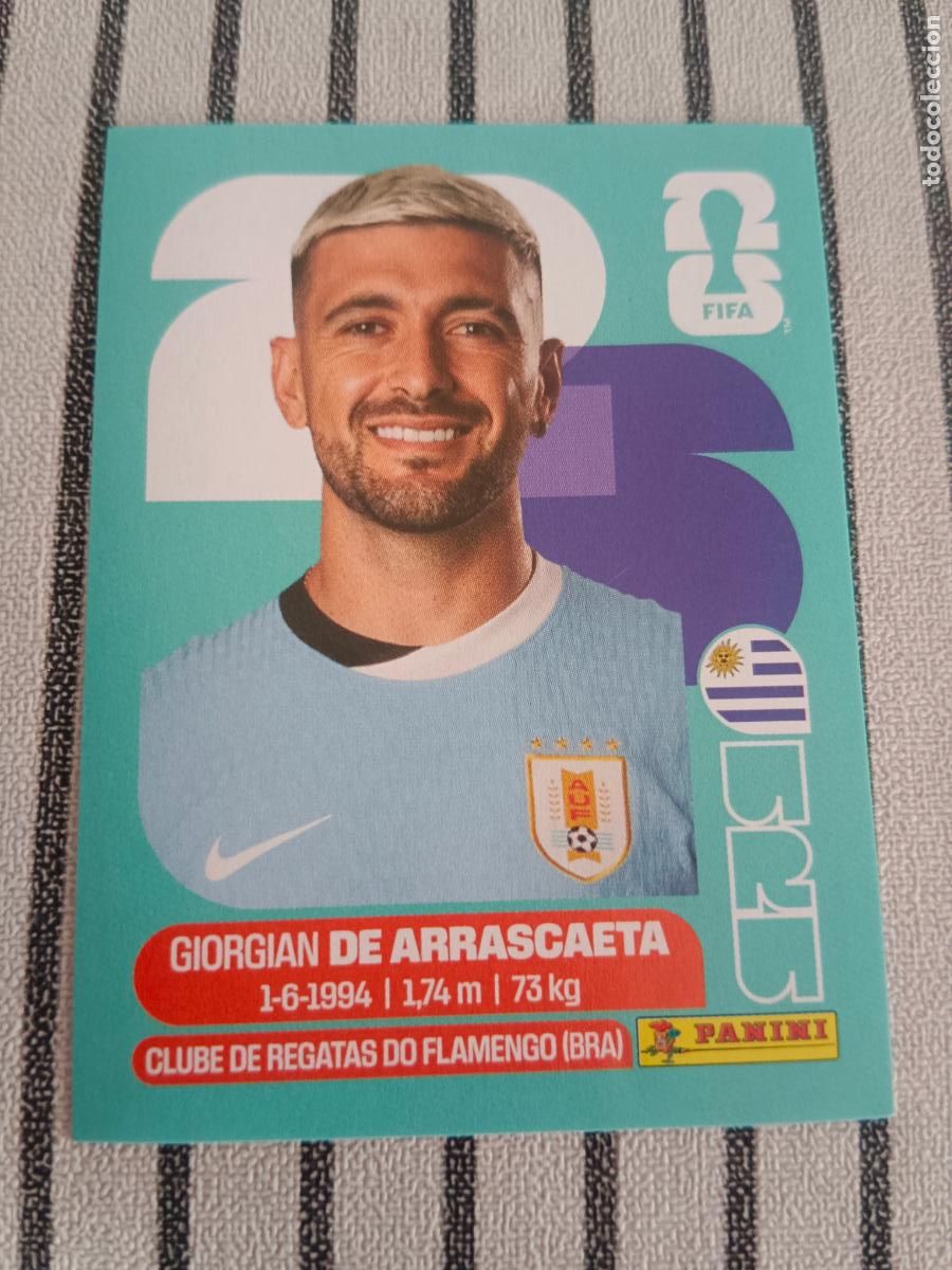 Cromos de f&uacute;tbol: MUNDIAL 2026 ESTADOS UNIDOS USA MEXICO MEJICO CANADA URU 11 URU11 DE ARRASCAETA URUGUAY FIFA