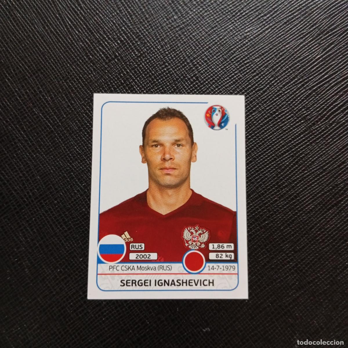 Cromos de f&uacute;tbol: 163 IGNASHEVICH RUSIA PANINI EURO EUROCOPA FRANCIA 2016 CROMO FUTBOL 16 - SIN PEGAR
