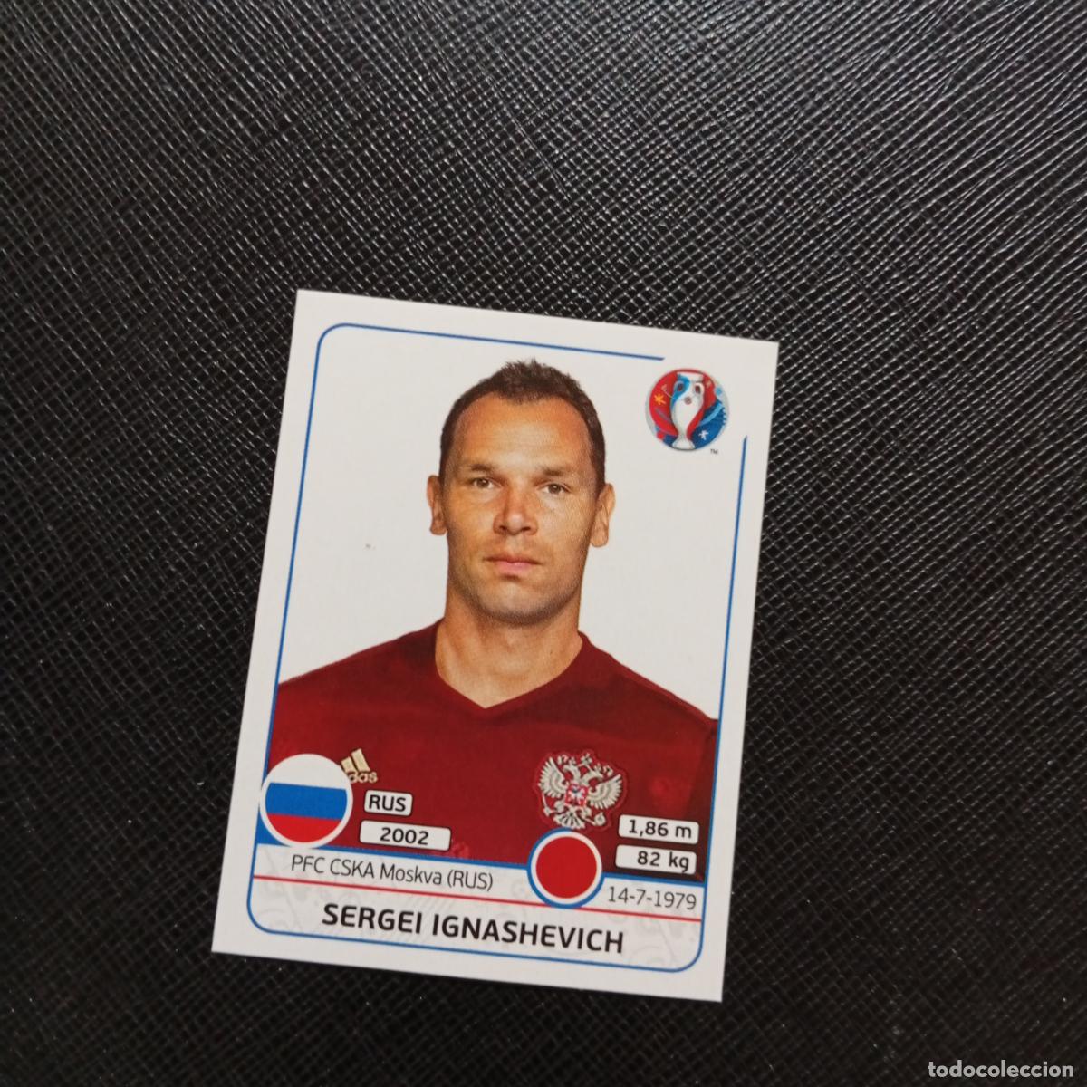 Cromos de f&uacute;tbol: 163 IGNASHEVICH RUSIA PANINI EURO EUROCOPA FRANCIA 2016 CROMO FUTBOL 16 - SIN PEGAR
