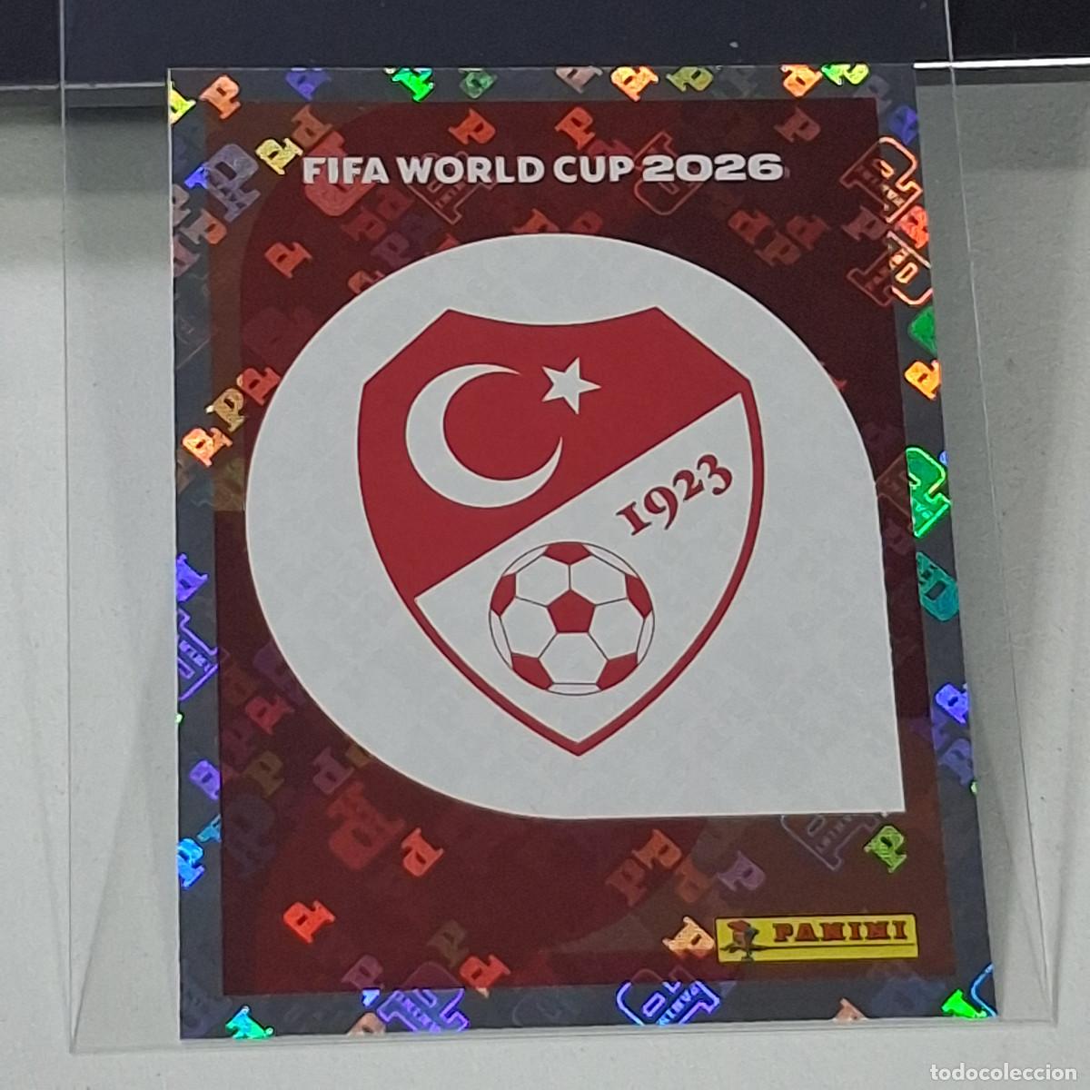Cromos de f&uacute;tbol: B45 TUR1 EMBLEM ESCUDO BADGE LOGO 1 TURQU&Iacute;A TUR MUNDIAL FIFA WORLD CUP 2026 STICKER PANINI