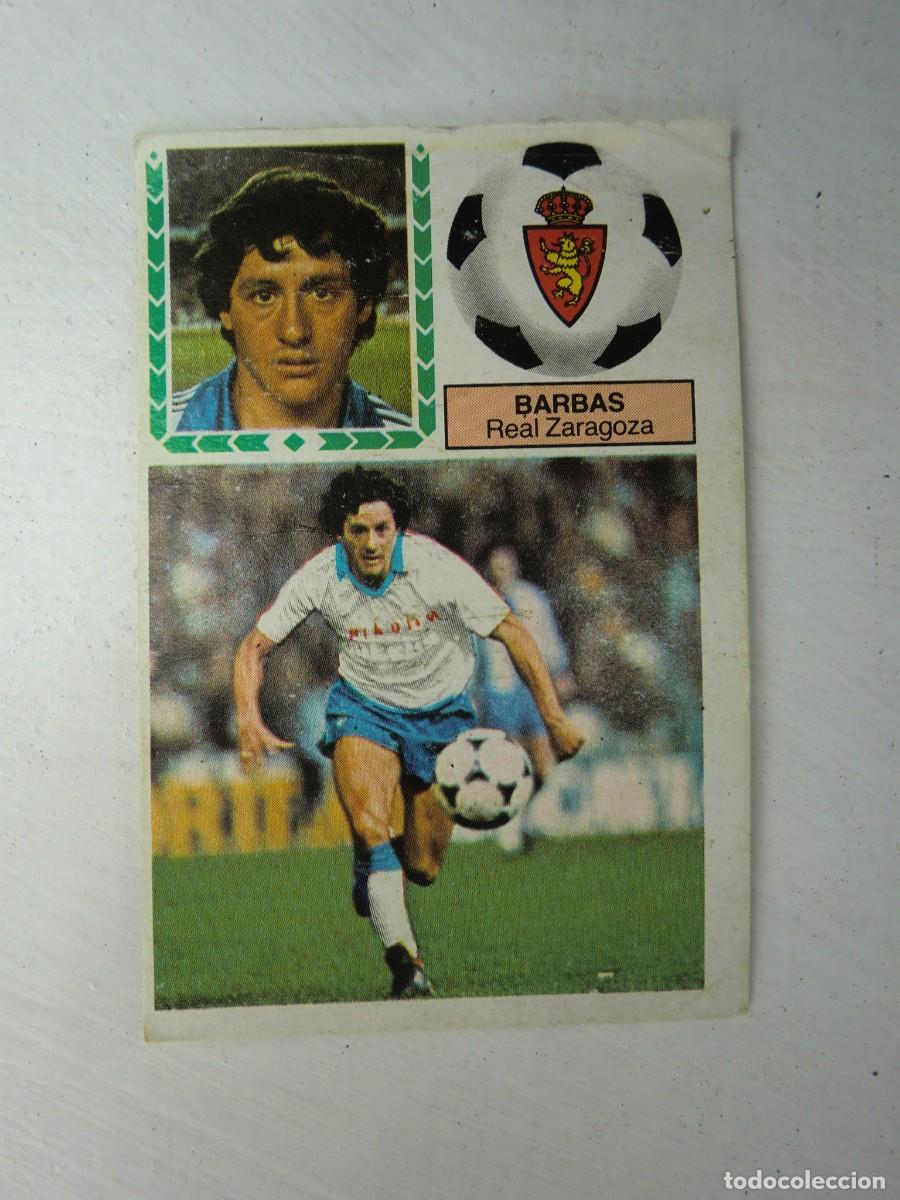 Cromos de f&uacute;tbol: Cromo de f&uacute;tbol LIGA ESTE 83-84 1983-1984: BARBAS (Zaragoza), versi&oacute;n doble imagen