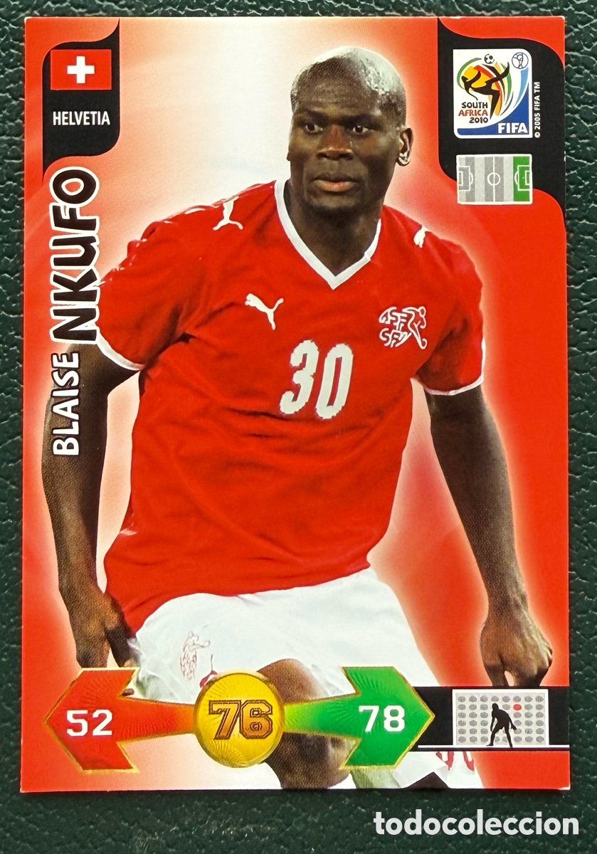 Cromos de Futebol: BLAISE NKUFO SUIZA FICHAS ALBUM ADRENALYN XL MUNDIAL SOUTH AFRICA 2010