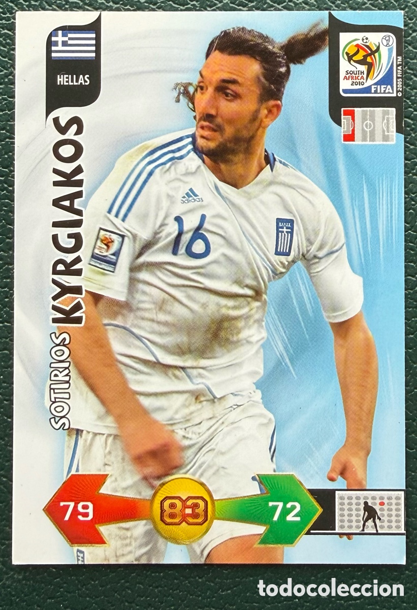 Football Stickers: SOTIRIOS KYRGIAKOS GRECIA FICHAS ALBUM ADRENALYN XL MUNDIAL SOUTH AFRICA 2010