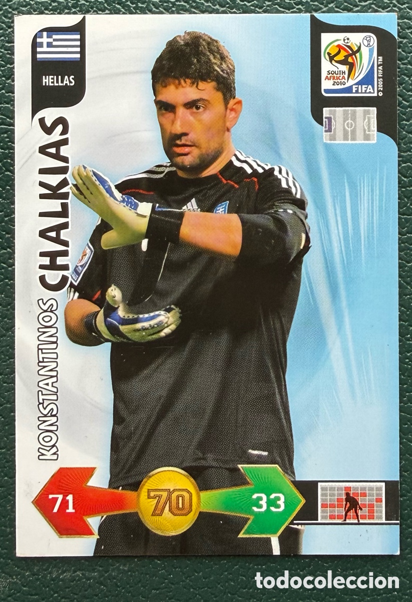 Football Stickers: KONSTANTINOS CHALKIAS GRECIA FICHAS ALBUM ADRENALYN XL MUNDIAL SOUTH AFRICA 2010