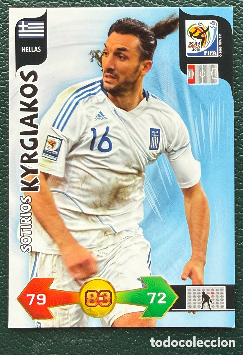 Football Stickers: SOTIRIOS KYRGIAKOS GRECIA FICHAS ALBUM ADRENALYN XL MUNDIAL SOUTH AFRICA 2010