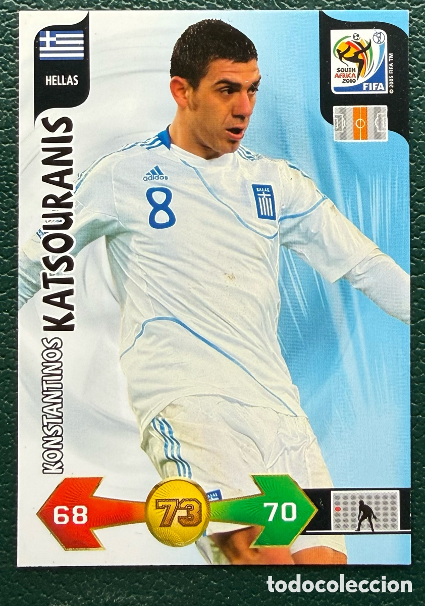 Cartes &agrave; collectionner de Football: KONSTANTINOS KATSOURANIS GRECIA FICHAS ALBUM ADRENALYN XL MUNDIAL SOUTH AFRICA 2010