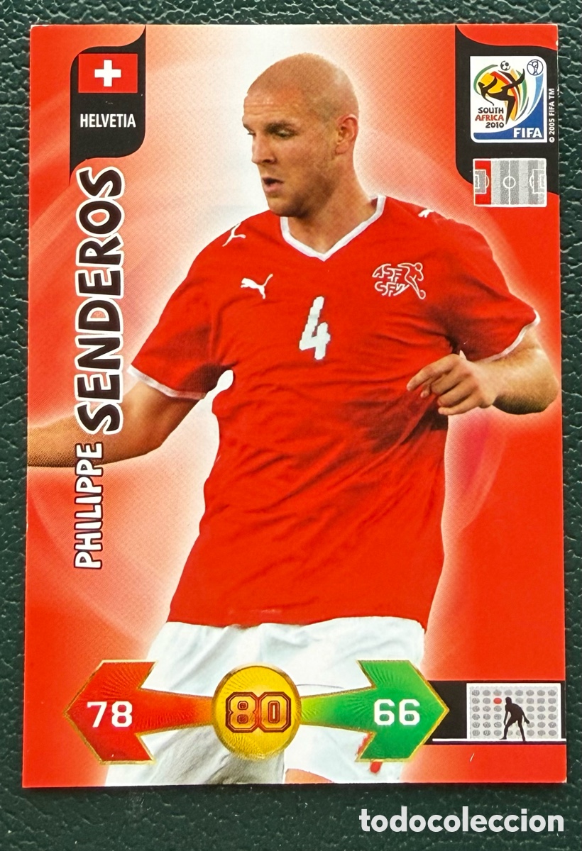 Football Stickers: PHILIPPE SENDEROS SUIZA FICHAS ALBUM ADRENALYN XL MUNDIAL SOUTH AFRICA 2010