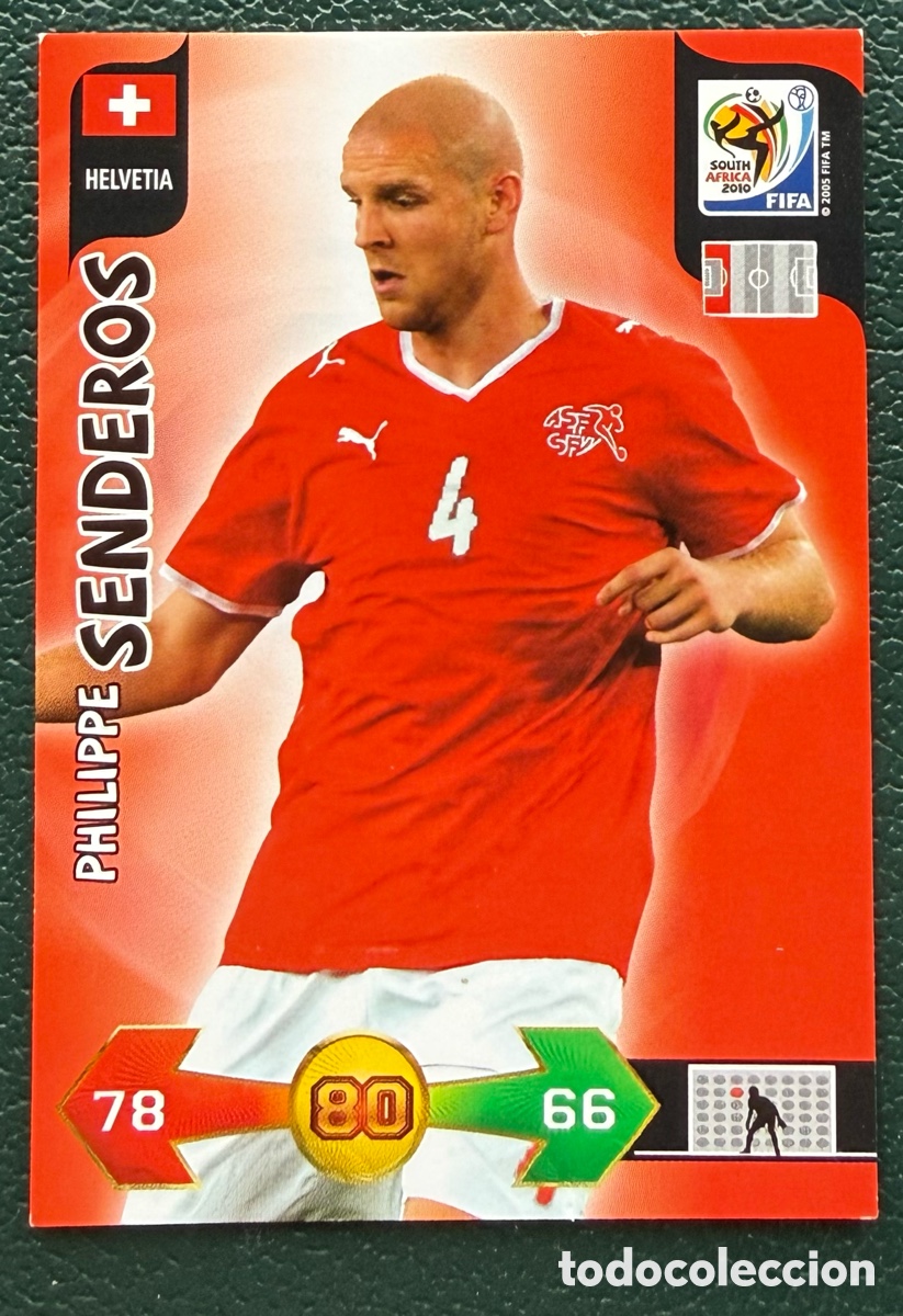 Football Stickers: PHILIPPE SENDEROS SUIZA FICHAS ALBUM ADRENALYN XL MUNDIAL SOUTH AFRICA 2010
