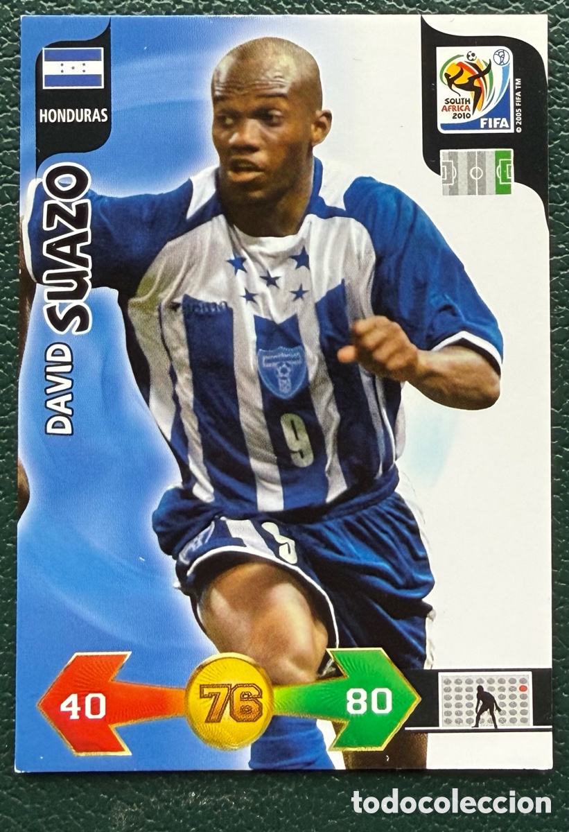 Cromos de f&uacute;tbol: DAVID SUAZO HONDURAS FICHAS ALBUM ADRENALYN XL MUNDIAL SOUTH AFRICA 2010