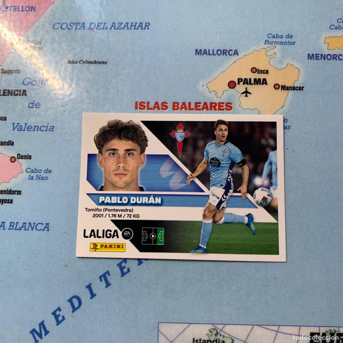 Football Stickers: Pablo Duran n&uacute;mero 18A del Celta cromo de la liga este 26-27 2026-2027