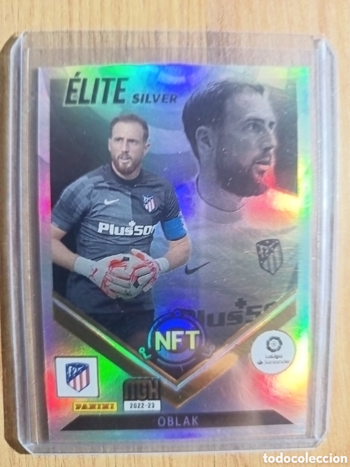 Football Stickers: NFT Elite Silver #/150 JAN OBLAK (Atl&eacute;tico Madrid) - Panini MGK 2022-23