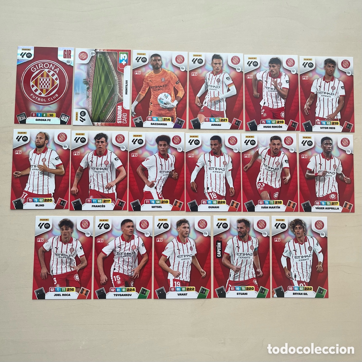 Cromos de Futebol: Lote 17 cartas Girona Adrenalyn XL 2025-26
