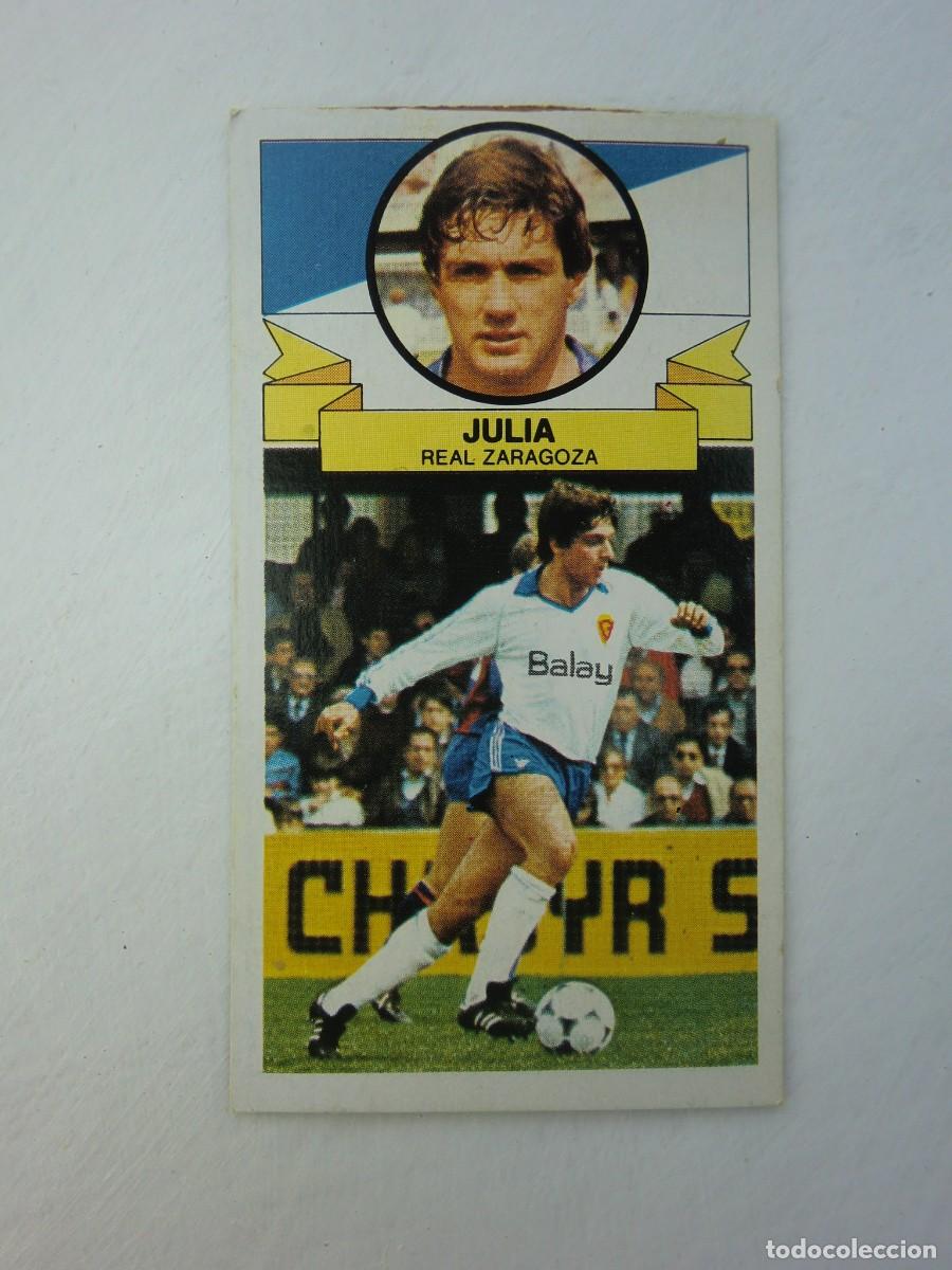 Cromos de f&uacute;tbol: Cromo de f&uacute;tbol LIGA ESTE 85-86 1985-1986: JULIA (Zaragoza), coloca