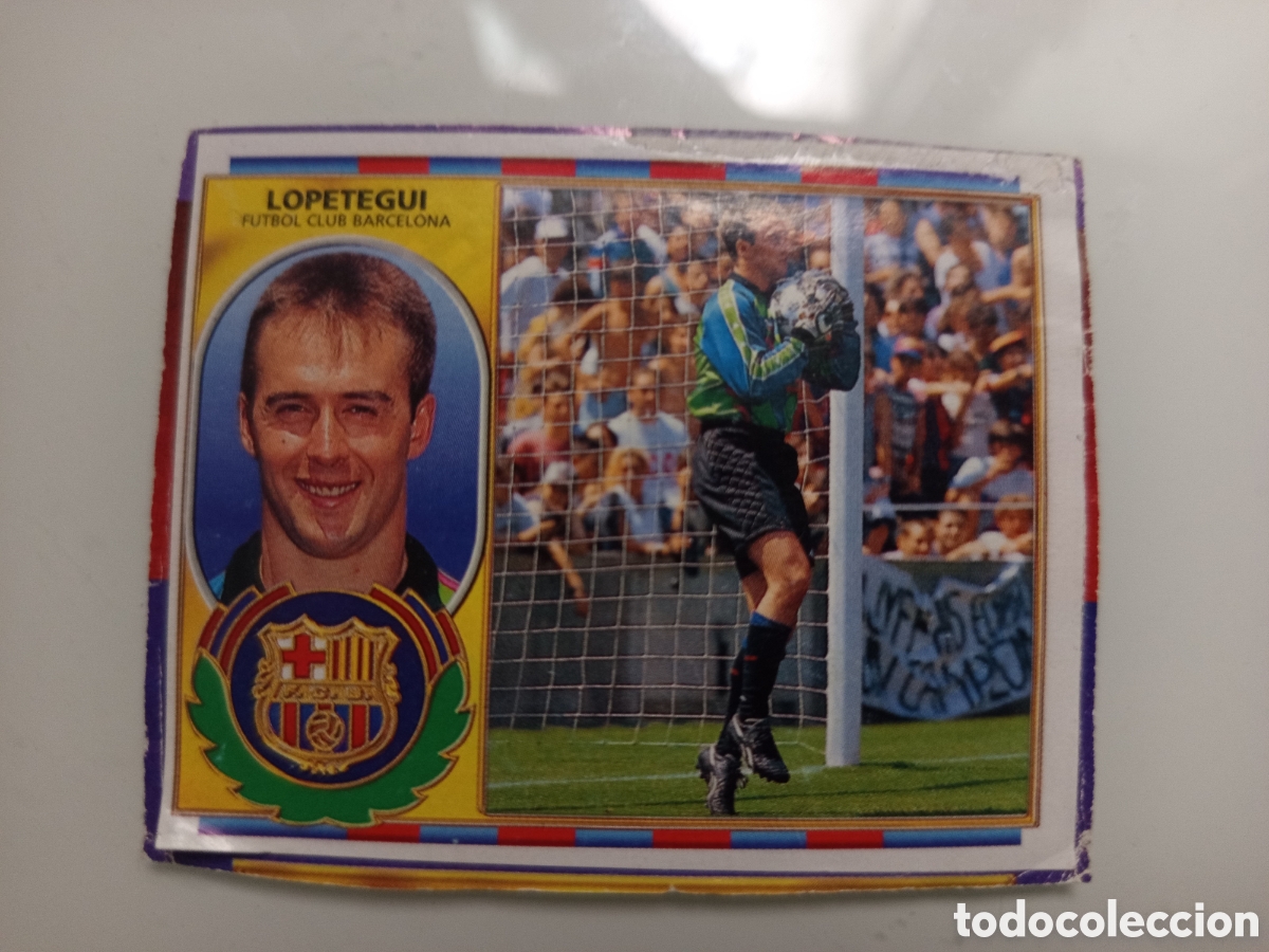 Cromos de f&uacute;tbol: ❇️ CROMO ⚽ LOPETEGUI BARCELONA COLOCA DIF&Iacute;CIL 96 97 1996 1997 RECORTADO ED ESTE ❇️