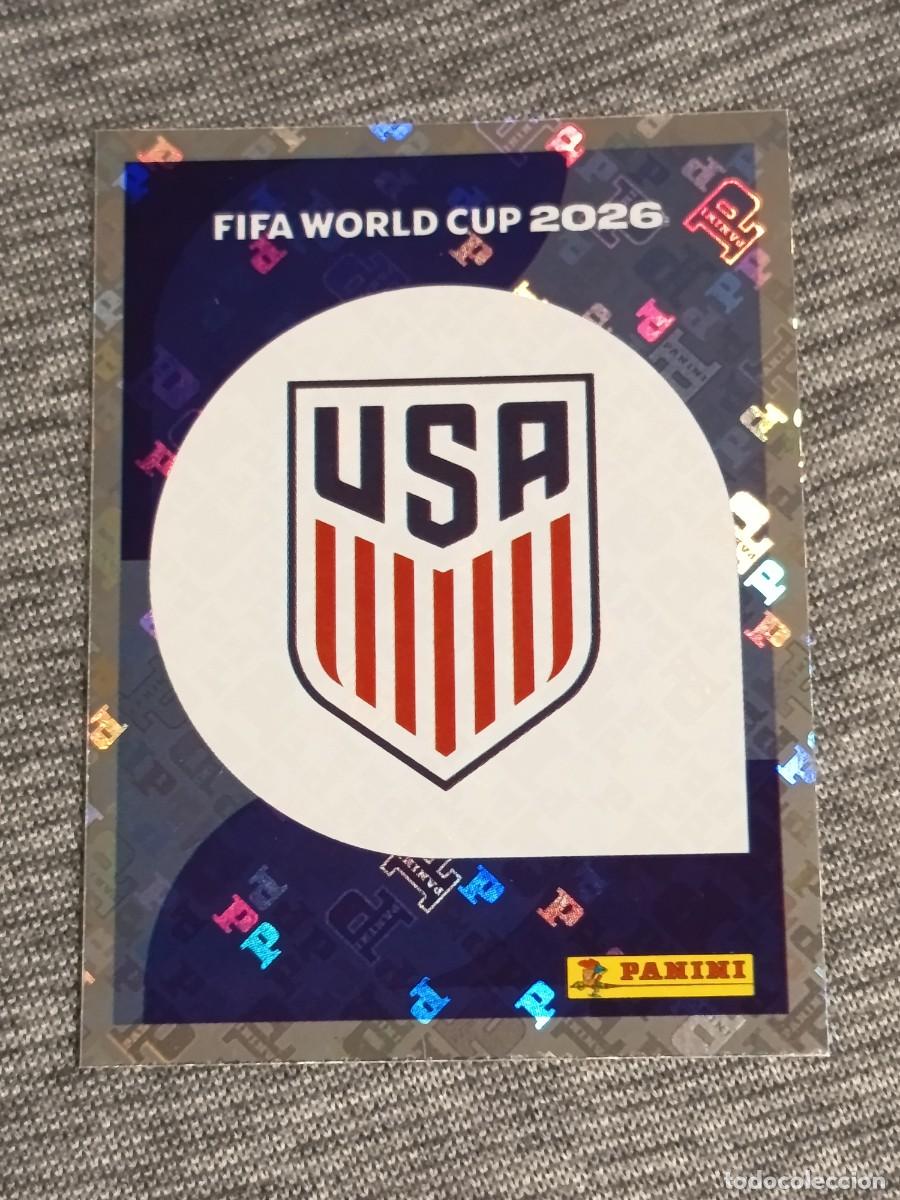 Cromos de f&uacute;tbol: ESCUDO ESTADOS UNIDOS USA 1 STICKER MUNDIAL 2026 PANINI FIFA WORLD CUP NUEVO
