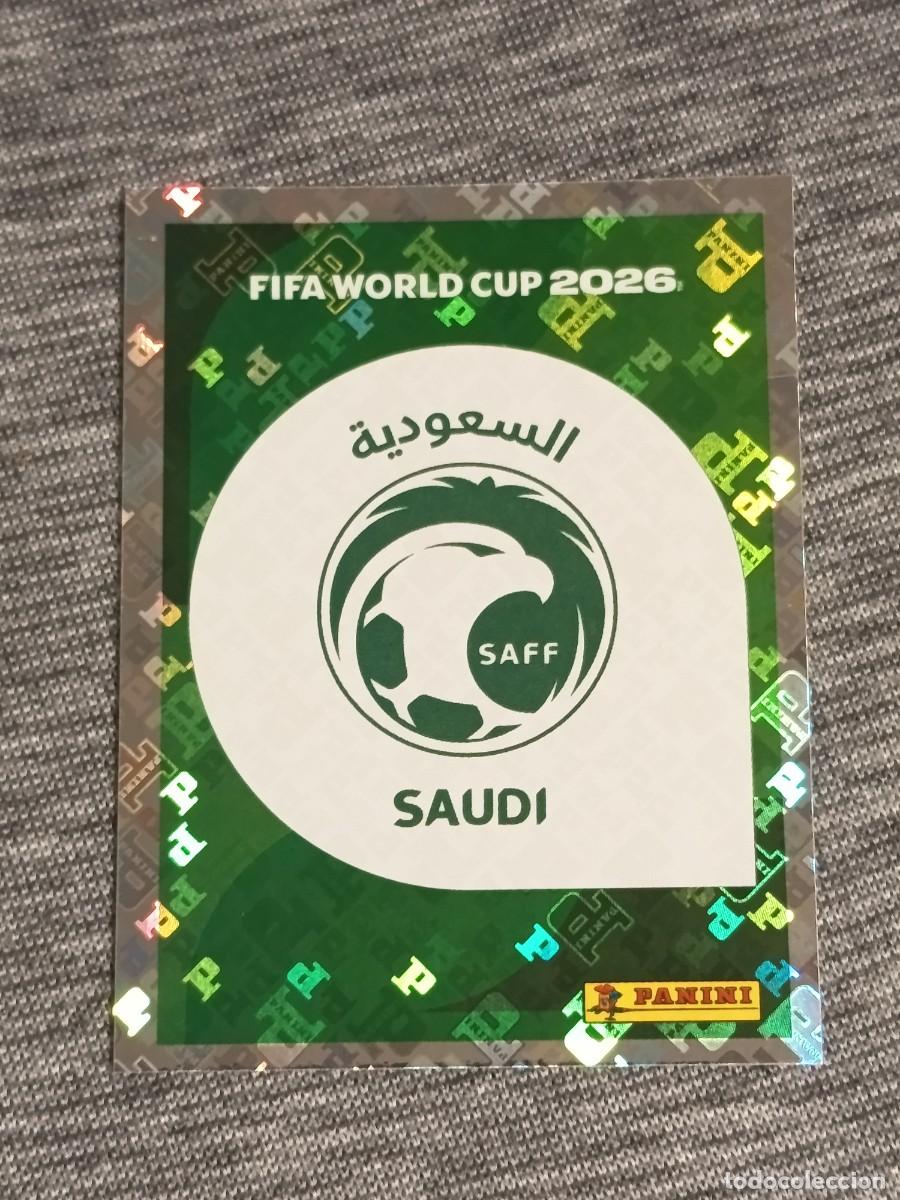 Cromos de f&uacute;tbol: ESCUDO ARABIA SAUDI KSA 1 STICKER MUNDIAL 2026 PANINI FIFA WORLD CUP NUEVO