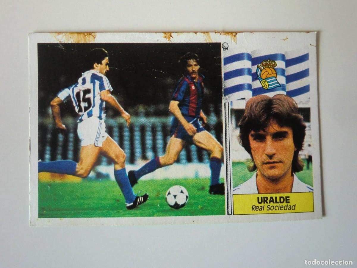 Cromos de f&uacute;tbol: Cromo de f&uacute;tbol LIGA ESTE 86-87 1986-1987: URALDE (R. Sociedad), baja