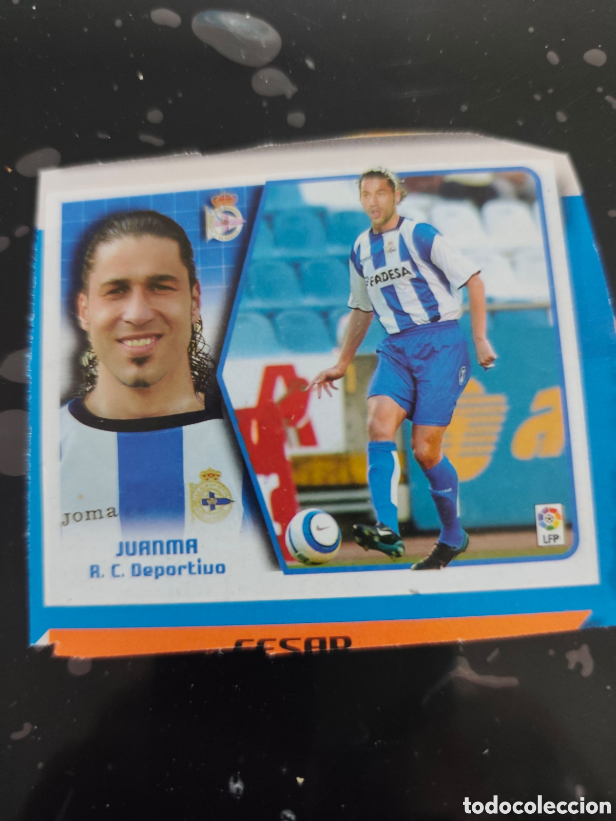 Cromos de f&uacute;tbol: Juanma coloca deportivo de la coru&ntilde;a este 2005-2006 recortado