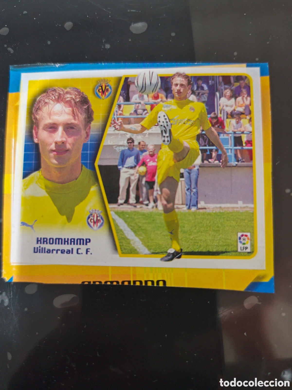 Cromos de f&uacute;tbol: Kromkamp coloca Villarreal este 2005-2006 recortado