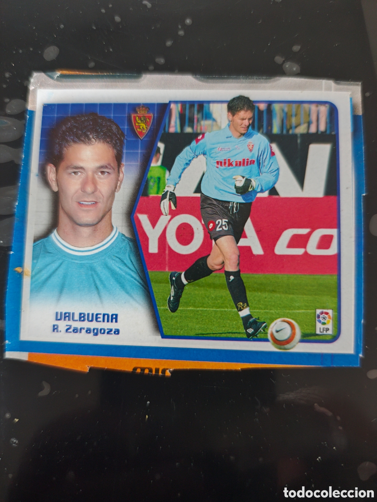 Cromos de f&uacute;tbol: Valbuena coloca Zaragoza este 2005-2006 recortado