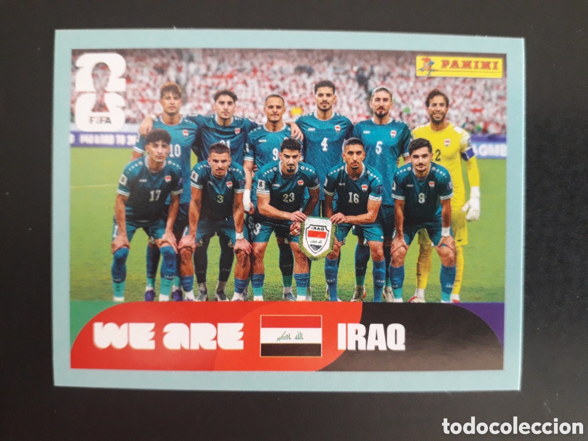 Cromos de f&uacute;tbol: EQUIPO IRAQ IRQ 13 MUNDIAL F&Uacute;TBOL 2026 FIFA WORLD CUP PANINI SIN PEGAR PEDIDO M&Iacute;NIMO 3&euro;