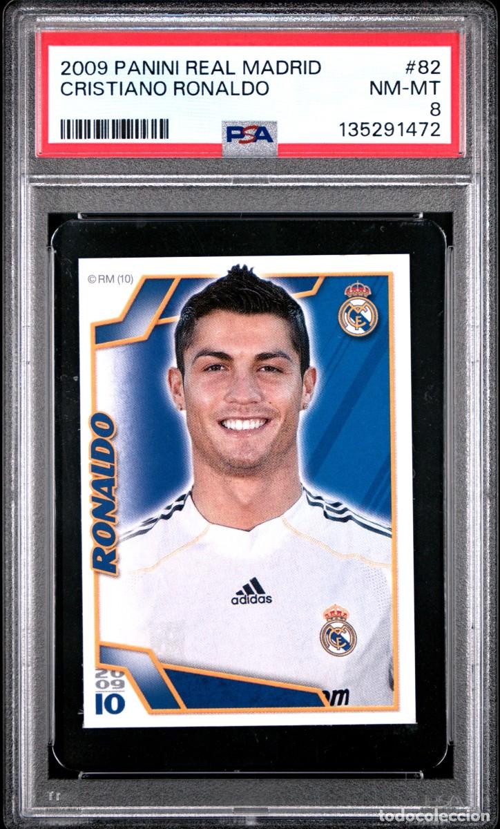 Cromos de f&uacute;tbol: Rookie Cristiano Ronaldo #82 Real Madrid Panini 2009 2010 PSA 8