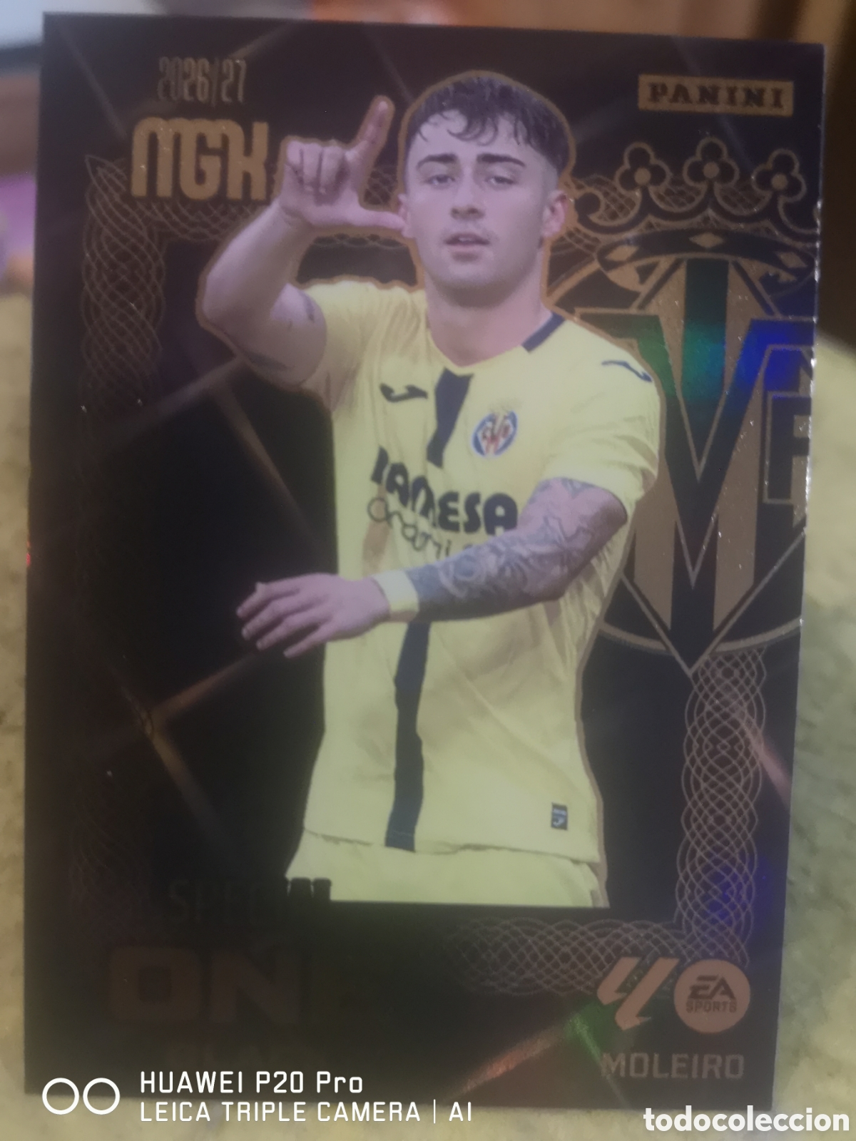 Cromos de f&uacute;tbol: MOLEIRO SPECIAL ONE BLACK MEGACRACKS 2026 27 VILLARREAL