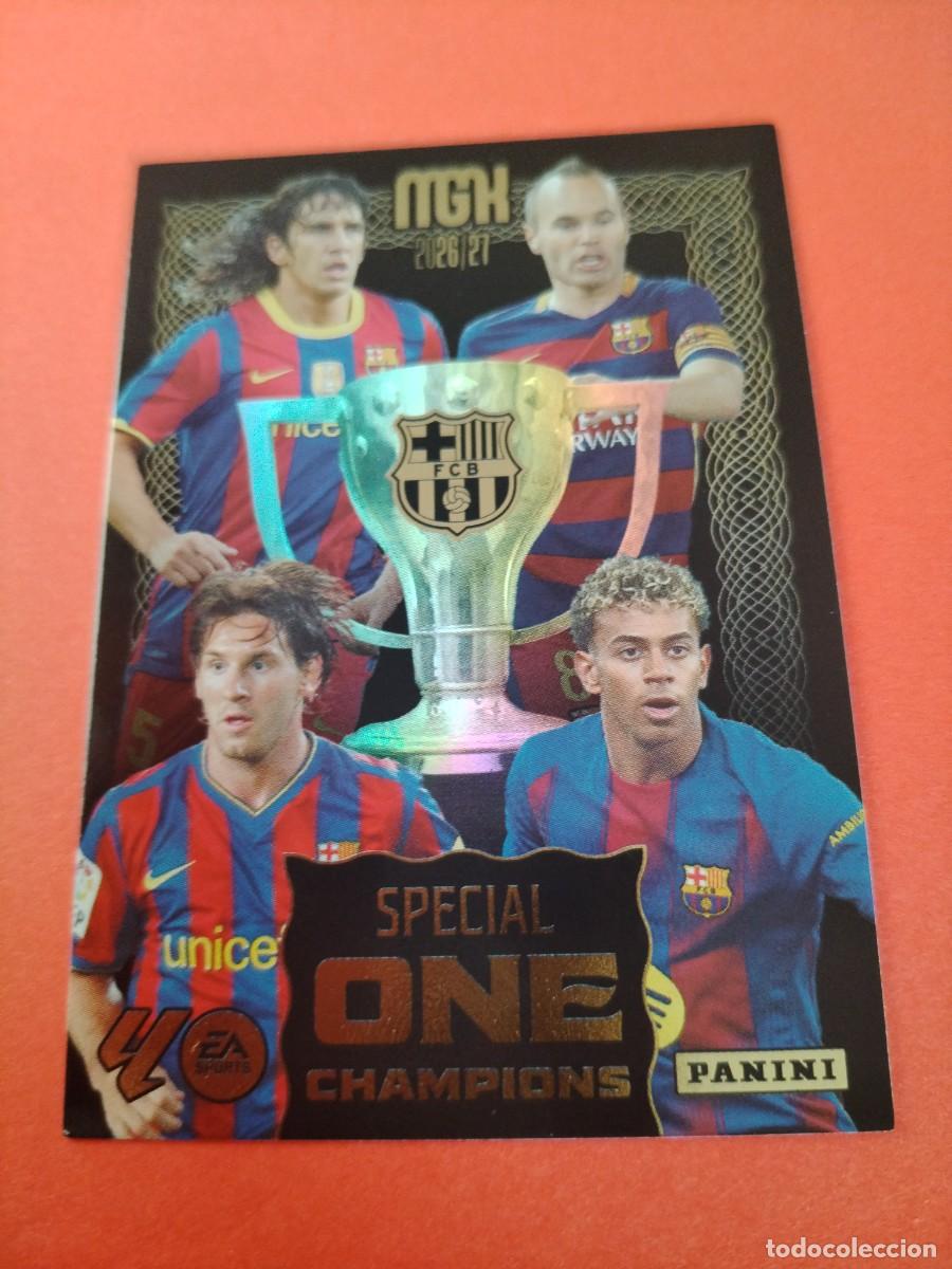Fu&szlig;ball-Sticker: MEGACRACKS 2026 2027 SPECIAL ONE BARCELONA MESSI LAMINE