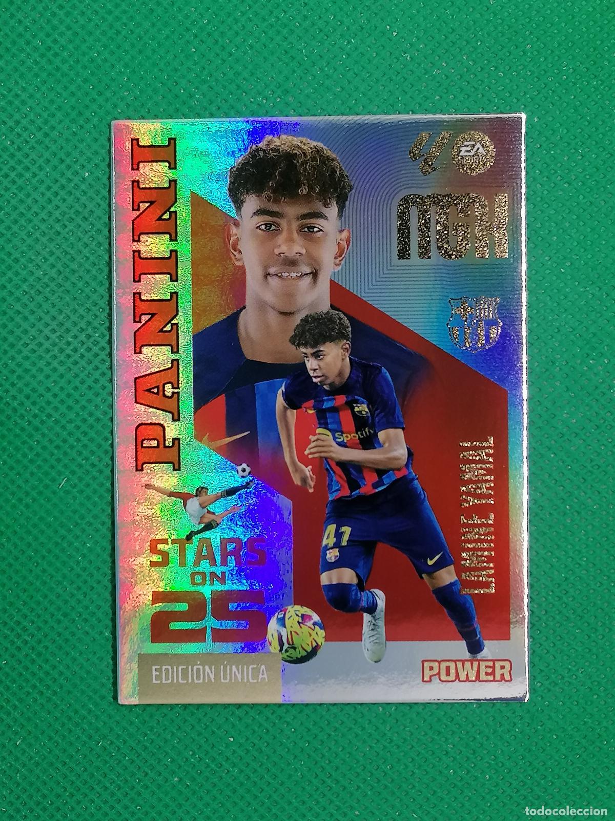 Cromos de f&uacute;tbol: P449 P 449 LAMINE YAMAL BARCELONA STARS ON 25 EDICION UNICA POWER ⚽ MEGACRACKS LIGA 2026 2027 26 27⚽