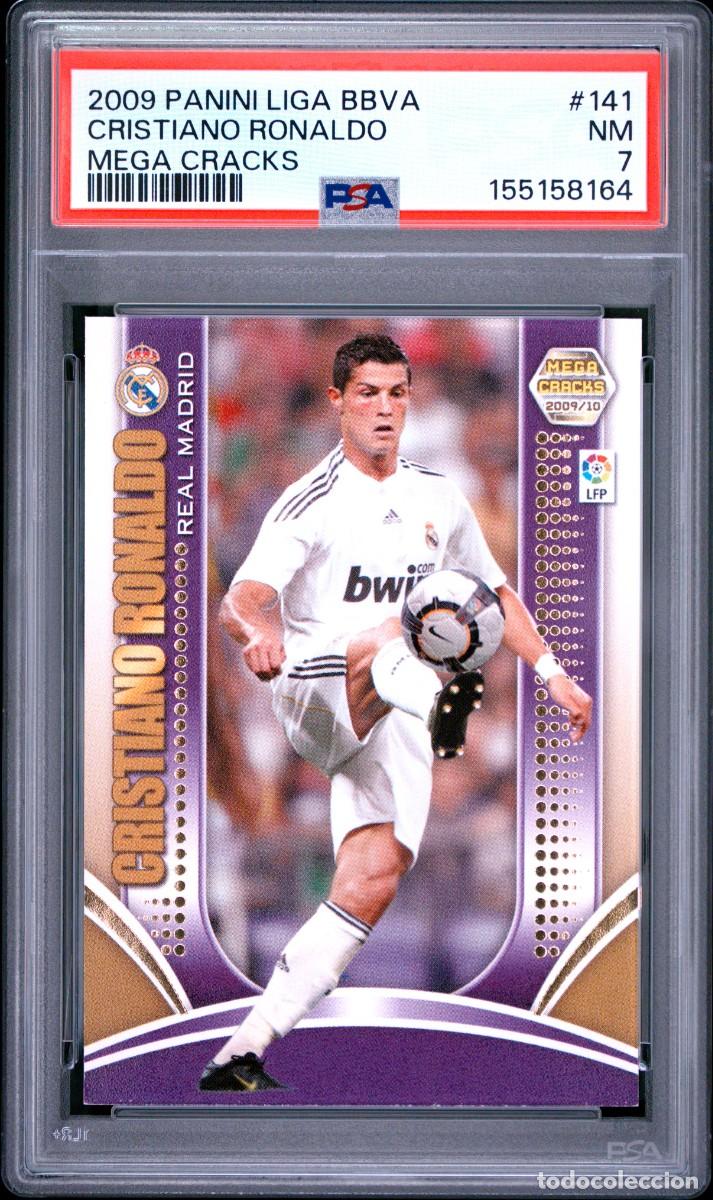 Cromos de f&uacute;tbol: Rookie Cristiano Ronaldo #141 Real Madrid Panini Megacracks 2009 2010 PSA 7