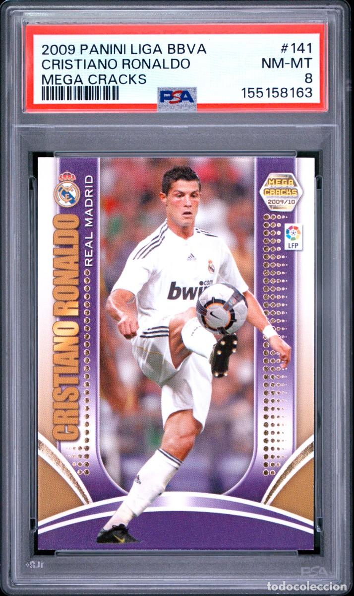 Cromos de f&uacute;tbol: Rookie Cristiano Ronaldo #141 Real Madrid Panini Megacracks 2009 2010 PSA 8