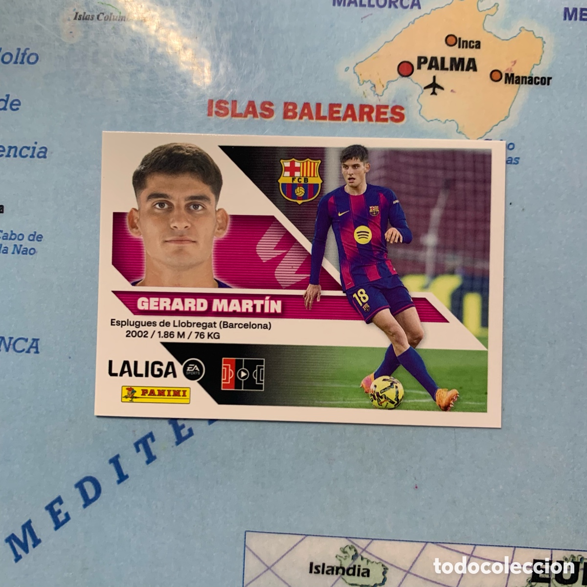 Football Stickers: Gerard Martin n&uacute;mero 8 del Barcelona cromo liga este 26-27 2026-2027