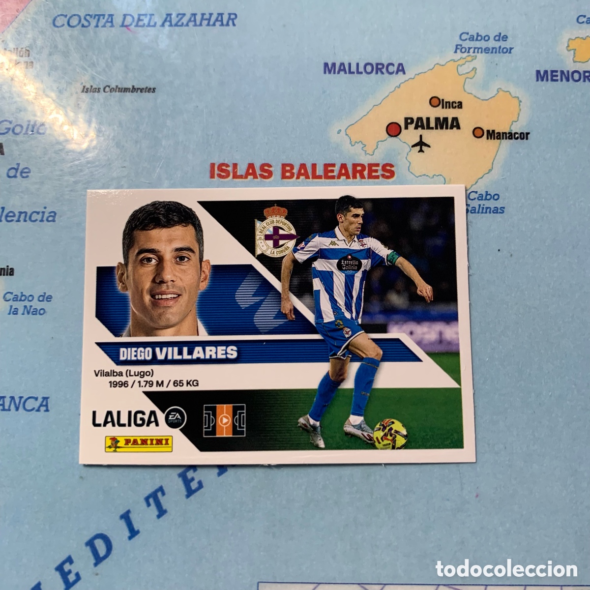 Fu&szlig;ball-Sticker: Villarres n&uacute;mero 11 del deportivo de La Coru&ntilde;a cromo de la liga este 26-27 2026-2027