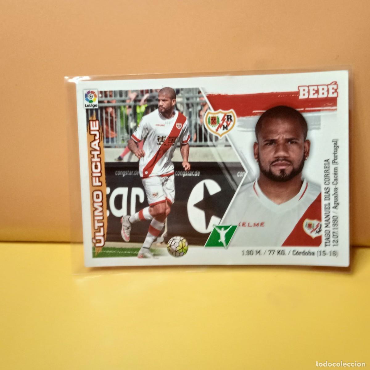 Cromos de f&uacute;tbol: EDICIONES ESTE 2015 2016 15 16 &Uacute;LTIMOS FICHAJES 15 BEBE RAYO VALLECANO