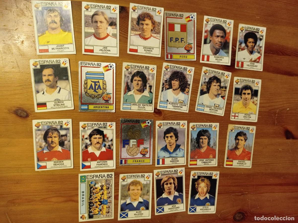 Cromos de f&uacute;tbol: Lote de 22 cromos Panini Espa&ntilde;a 82