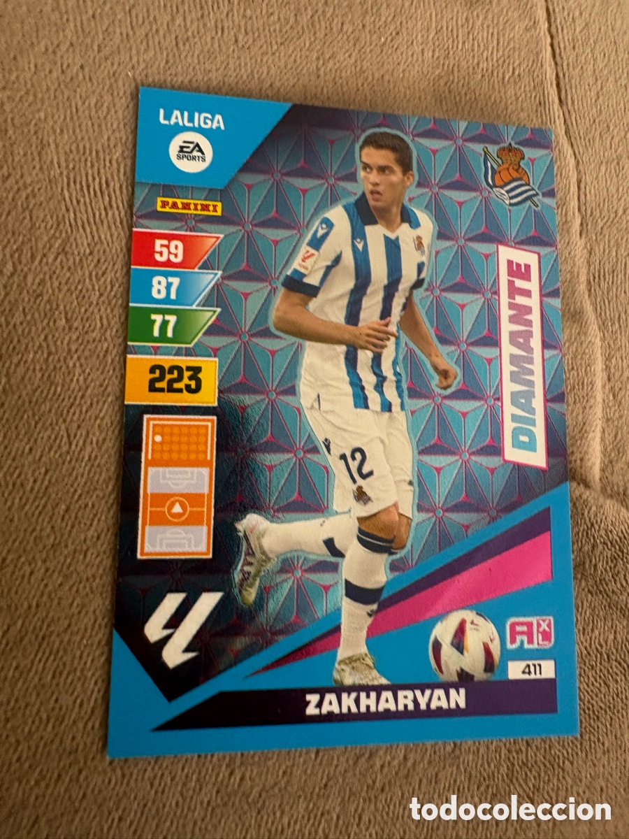 Cromos de Futebol: CROMO DE FUTBOL NUMERO 411 ZAKHARYAN REAL SOCIEDAD DIAMANTE ADRENALYN 2023 2024 PANINI !